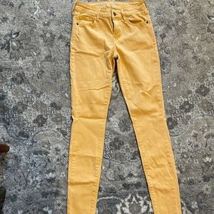 Yellow Old Navy Rockstar Skinny Jean Size 0